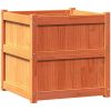 Odlingslåda vaxbrun 60x60x60 cm massiv furu vidaXL – miniatyr 2