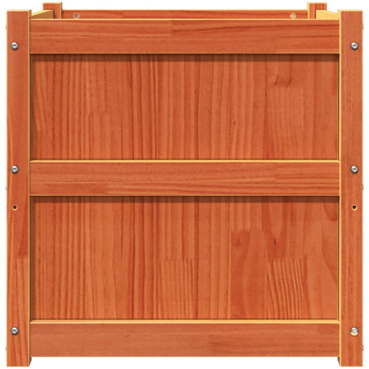 Odlingslåda vaxbrun 60x60x60 cm massiv furu vidaXL – bild 5