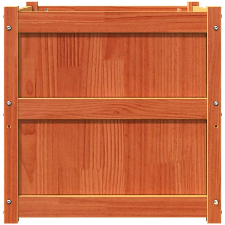 Odlingslåda vaxbrun 60x60x60 cm massiv furu vidaXL – bild 6