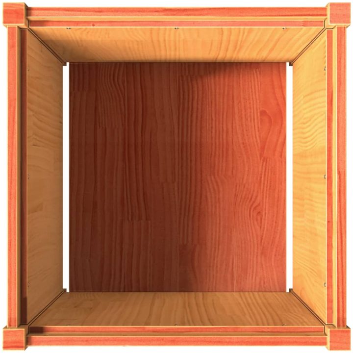 Odlingslåda vaxbrun 60x60x60 cm massiv furu vidaXL – bild 8