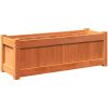 Odlingslåda vaxbrun 90x31x31 cm massiv furu vidaXL – miniatyr 2