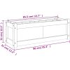 Odlingslåda vaxbrun 90x31x31 cm massiv furu vidaXL – miniatyr 11