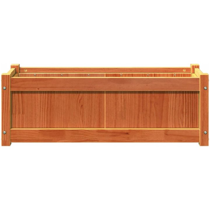 Odlingslåda vaxbrun 90x31x31 cm massiv furu vidaXL – bild 5