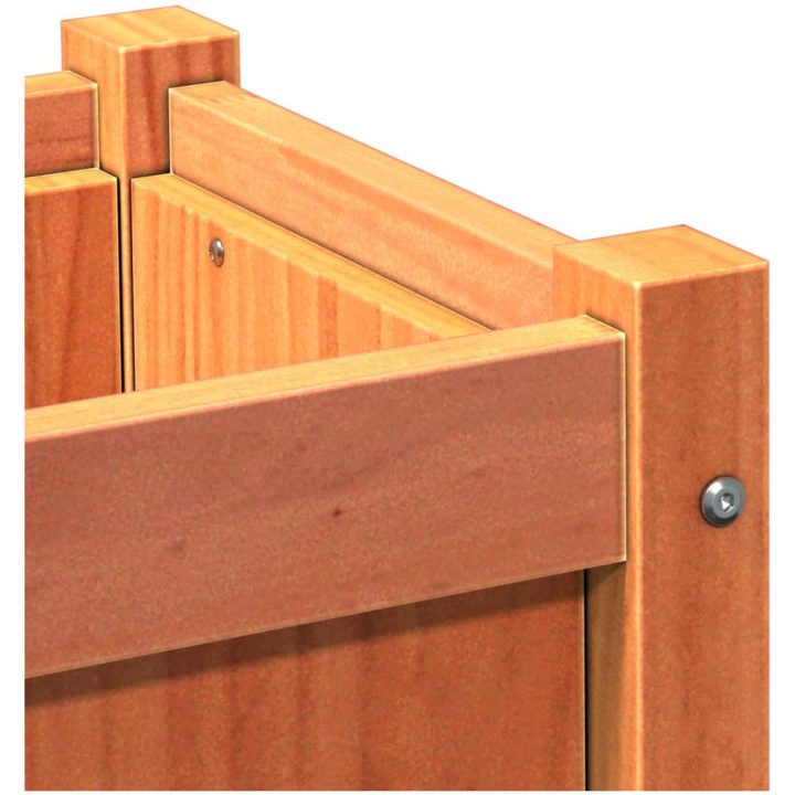 Odlingslåda vaxbrun 90x31x31 cm massiv furu vidaXL – bild 9