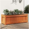 Odlingslåda vaxbrun 90x31x31 cm massiv furu vidaXL – miniatyr 1