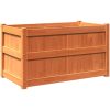 Odlingslåda vaxbrun 90x50x50 cm vit massiv furu vidaXL – miniatyr 2