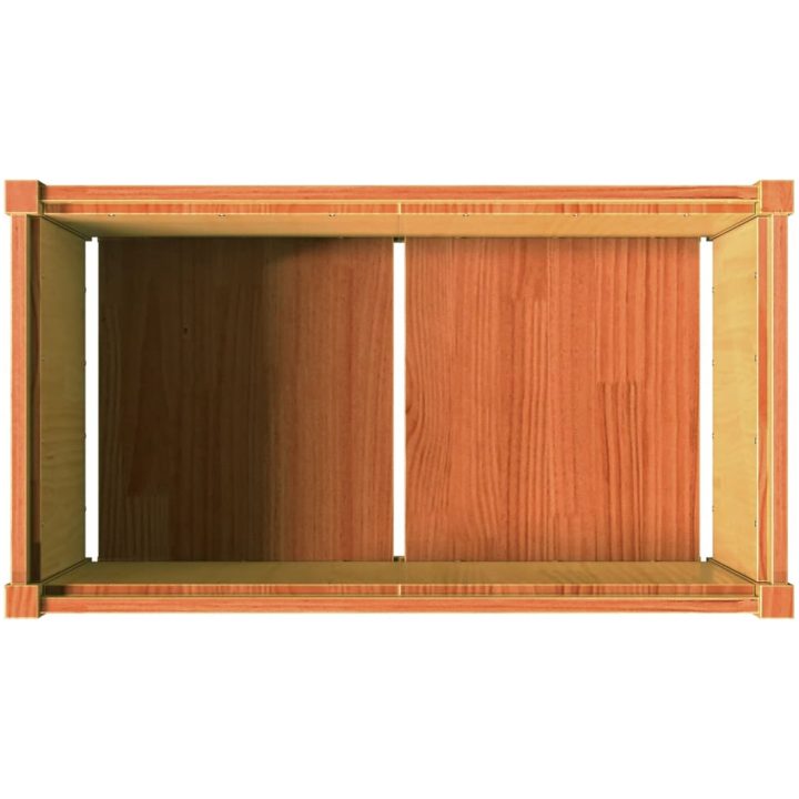 Odlingslåda vaxbrun 90x50x50 cm vit massiv furu vidaXL – bild 8