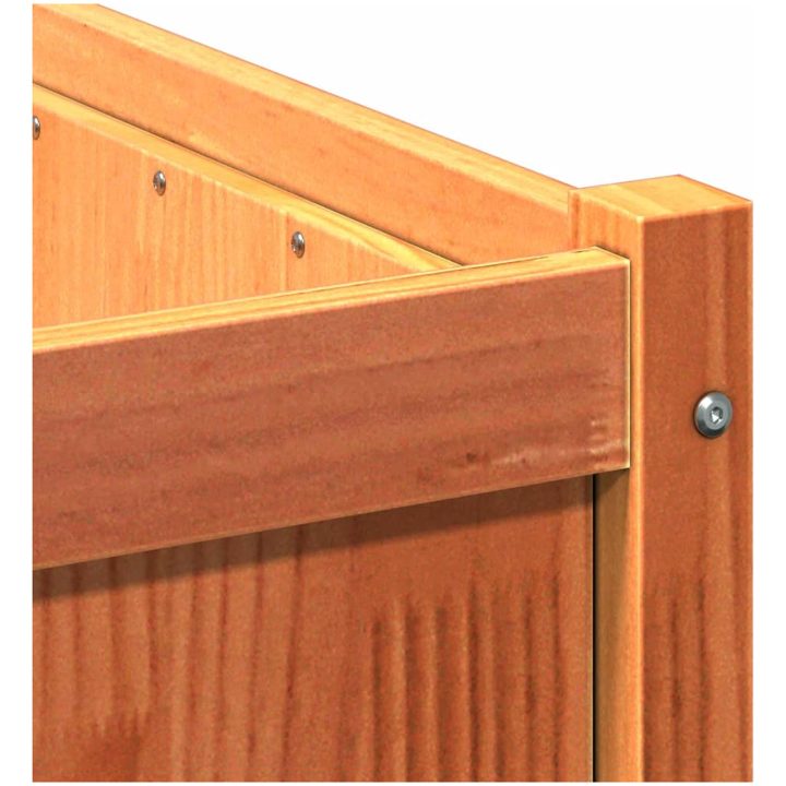 Odlingslåda vaxbrun 90x50x50 cm vit massiv furu vidaXL – bild 9