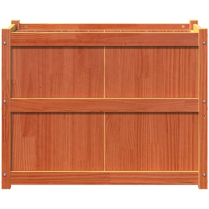 Odlingslåda vaxbrun 90x50x70 cm massiv furu vidaXL – bild 5