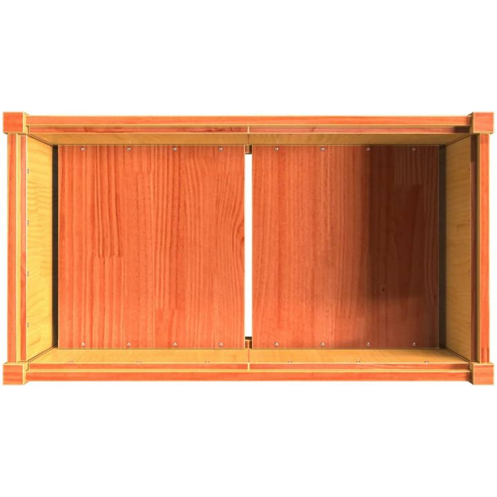 Odlingslåda vaxbrun 90x50x70 cm massiv furu vidaXL – bild 8