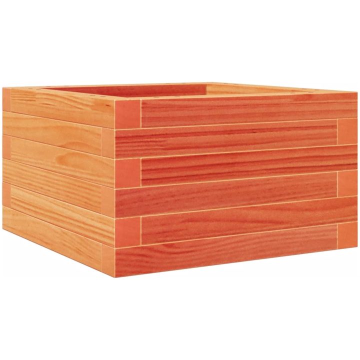 Odlingslåda vaxbrun massiv furu vidaXL 40 x 40 x 23 cm – bild 2