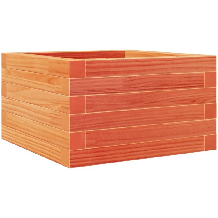 Odlingslåda vaxbrun massiv furu vidaXL 40 x 40 x 23 cm – bild 7