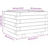 Odlingslåda vaxbrun massiv furu vidaXL 40 x 40 x 26.5 cm – miniatyr 10