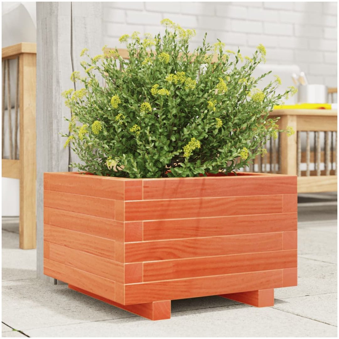 Odlingslåda vaxbrun massiv furu vidaXL 40 x 40 x 26.5 cm
