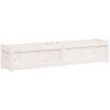 Odlingslåda vit 150x31x31 cm massiv furu vidaXL – miniatyr 2