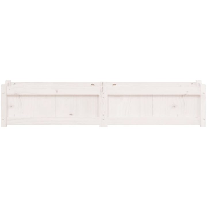 Odlingslåda vit 150x31x31 cm massiv furu vidaXL – bild 5