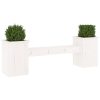Odlingslåda vit 184,5x39,5x56,5 cm massiv furu vidaXL – miniatyr 2