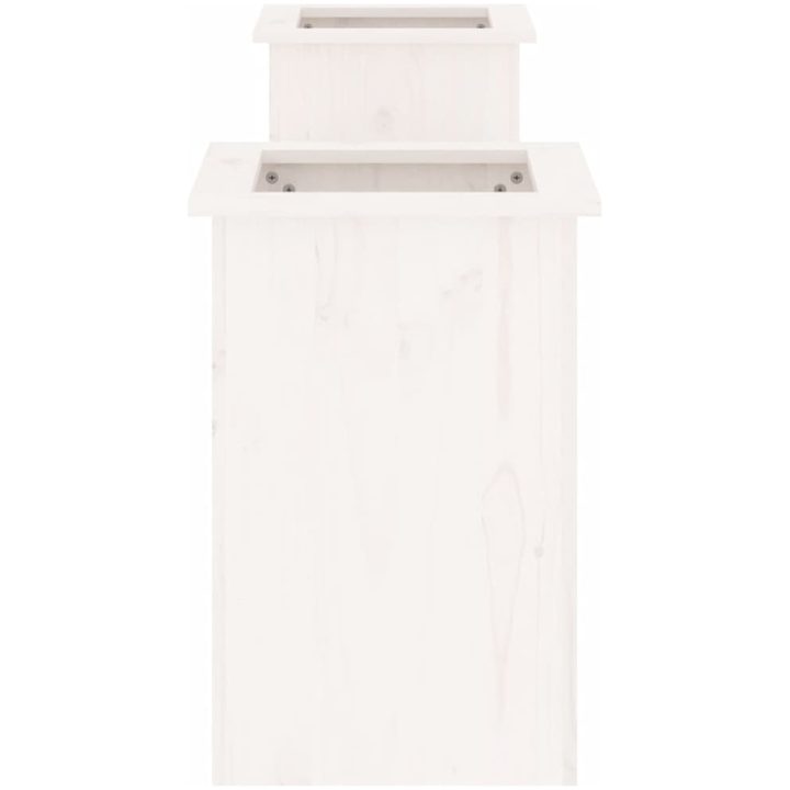 Odlingslåda vit 184,5x39,5x56,5 cm massiv furu vidaXL – bild 3