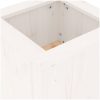 Odlingslåda vit 184,5x39,5x56,5 cm massiv furu vidaXL – miniatyr 4