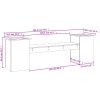 Odlingslåda vit 184,5x39,5x56,5 cm massiv furu vidaXL – miniatyr 6