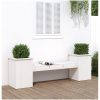 Odlingslåda vit 184,5x39,5x56,5 cm massiv furu vidaXL – miniatyr 1