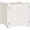 Odlingslåda vit 31x31x31 cm massiv furu vidaXL – miniatyr 2