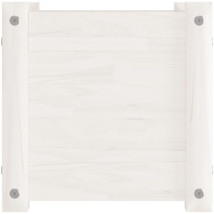 Odlingslåda vit 31x31x31 cm massiv furu vidaXL – bild 5