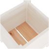 Odlingslåda vit 31x31x31 cm massiv furu vidaXL – miniatyr 6