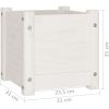 Odlingslåda vit 31x31x31 cm massiv furu vidaXL – miniatyr 8
