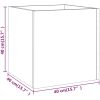 Odlingslåda vit 40x40x40 cm konstruerat trä vidaXL – miniatyr 7