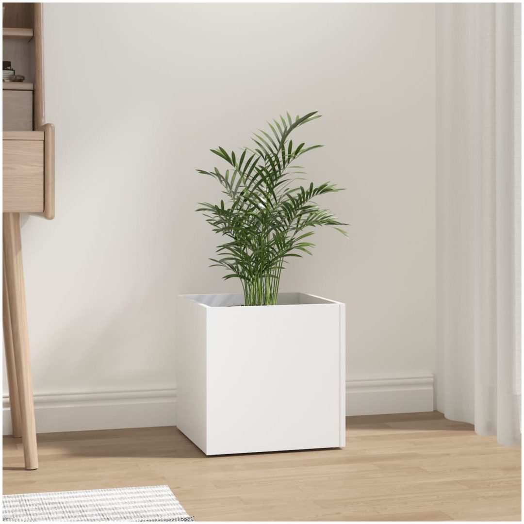 Odlingslåda vit 40x40x40 cm konstruerat trä vidaXL