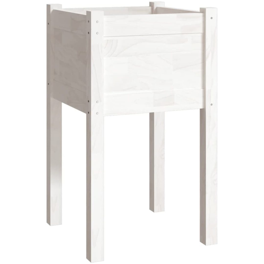 Odlingslåda vit 40x40x70 cm massiv furu vidaXL – bild 2