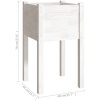Odlingslåda vit 40x40x70 cm massiv furu vidaXL – miniatyr 7