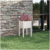 Odlingslåda vit 40x40x70 cm massiv furu vidaXL – miniatyr 1