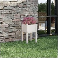 Odlingslåda vit 40x40x70 cm massiv furu vidaXL