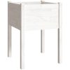 Odlingslåda vit 50x50x70 cm massiv furu vidaXL – miniatyr 2