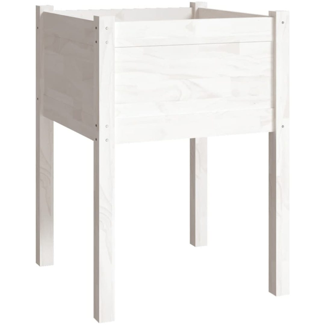 Odlingslåda vit 50x50x70 cm massiv furu vidaXL – bild 2