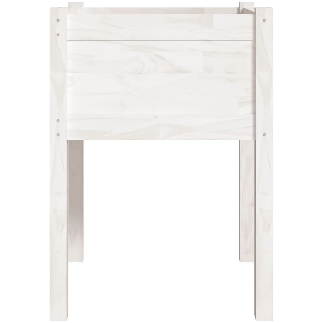 Odlingslåda vit 50x50x70 cm massiv furu vidaXL – bild 4