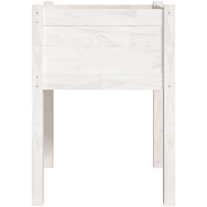 Odlingslåda vit 50x50x70 cm massiv furu vidaXL – bild 4