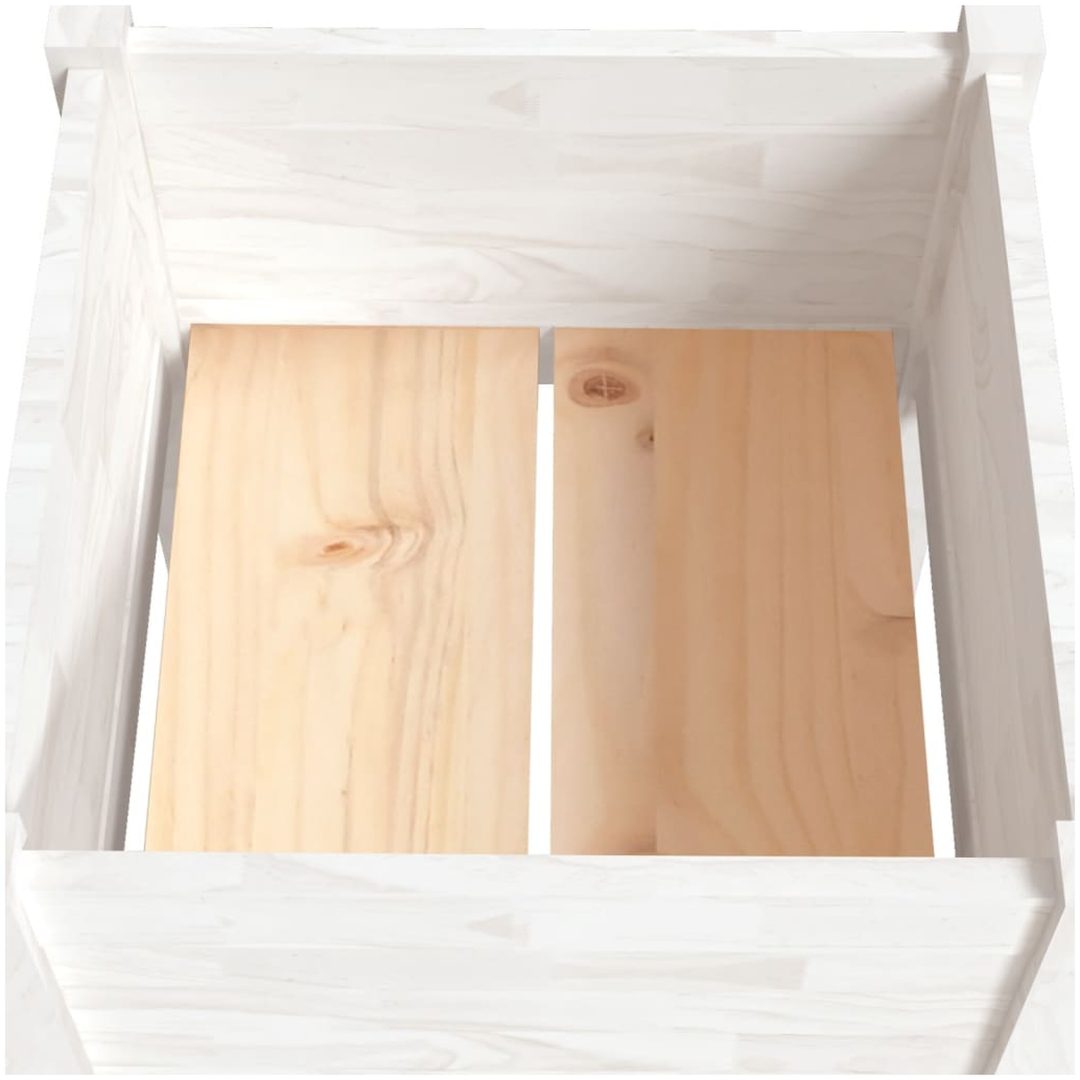 Odlingslåda vit 50x50x70 cm massiv furu vidaXL – bild 5