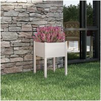 Odlingslåda vit 50x50x70 cm massiv furu vidaXL