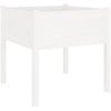 Odlingslåda vit 70x70x70 cm massiv furu vidaXL – miniatyr 2