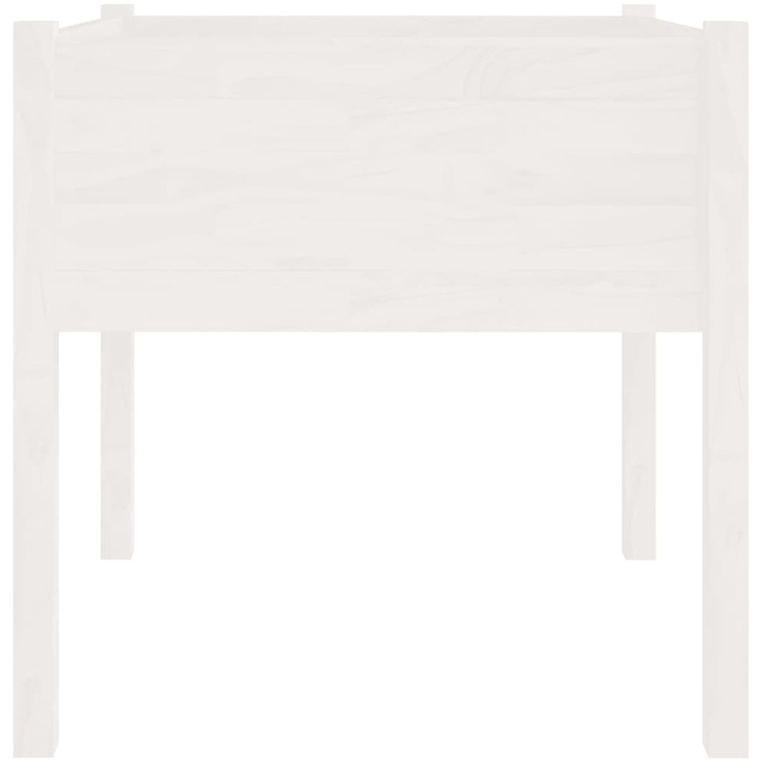 Odlingslåda vit 70x70x70 cm massiv furu vidaXL – bild 4