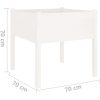 Odlingslåda vit 70x70x70 cm massiv furu vidaXL – miniatyr 7