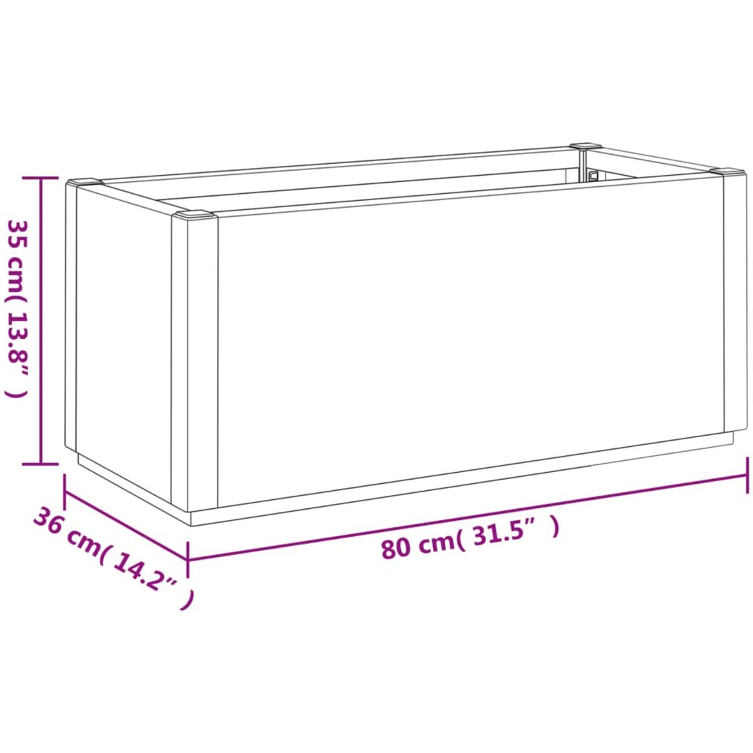 Odlingslåda vit 80x36x35 cm PP vidaXL 80 x 36 x 35 cm – bild 10