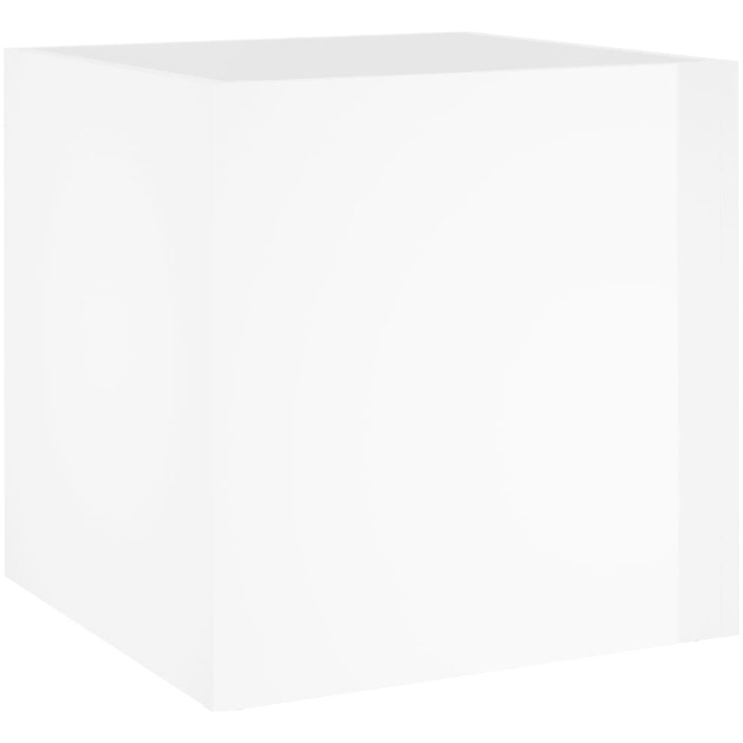 Odlingslåda vit högglans 40x40x40 cm konstruerat trä vidaXL – bild 2