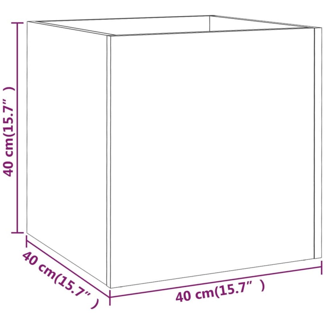 Odlingslåda vit högglans 40x40x40 cm konstruerat trä vidaXL – bild 7