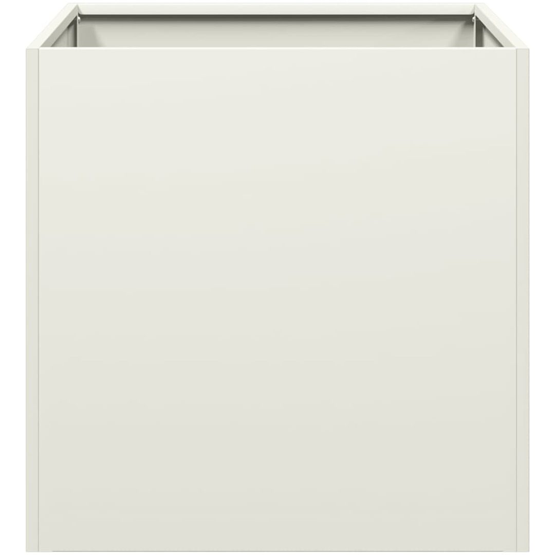 Odlingslåda vit kallvalsat stål vidaXL 40 x 40 x 40 cm – bild 4