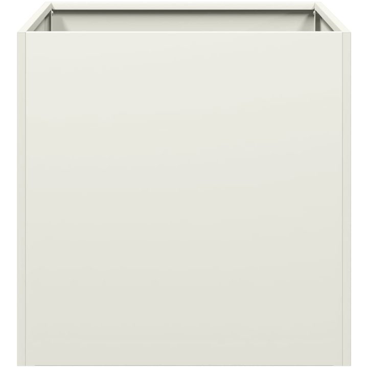 Odlingslåda vit kallvalsat stål vidaXL 40 x 40 x 40 cm – bild 4