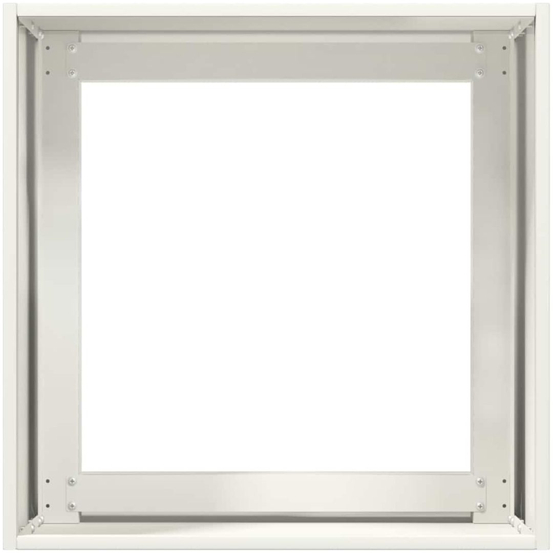 Odlingslåda vit kallvalsat stål vidaXL 40 x 40 x 40 cm – bild 5